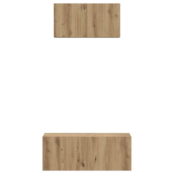 TV-tasosetti 2 pcs artesaani tammi Tekninen puu