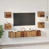 TV-tasosetti 7 pcs Vanha puu 60 x 30 x 30 cm Tekninen puu
