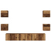 TV-tasosetti 7 pcs Vanha puu 60 x 30 x 30 cm Tekninen puu