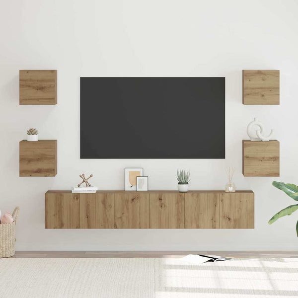 TV-tasosetti 7 kpl Artisan tammi Tekninen puu