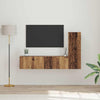 TV-tasosetti 3 pcs Vanha puu 60 x 30 x 30 cm Tekninen puu