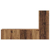 TV-tasosetti 3 pcs Vanha puu 60 x 30 x 30 cm Tekninen puu