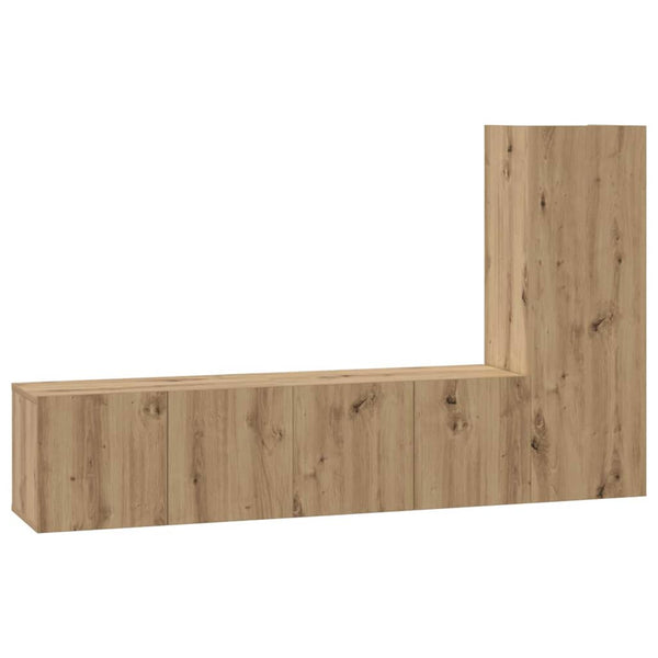 TV-tasosetti 3 pcs artesaani tammi 60 x 30 x 30 cm Tekninen puu
