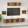 TV-tasosetti 7 pcs Vanha puu 80 x 30 x 30 cm Tekninen puu
