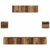 TV-tasosetti 7 pcs Vanha puu 80 x 30 x 30 cm Tekninen puu