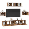 TV-tasosetti 7 pcs Vanha puu 80 x 30 x 30 cm Tekninen puu