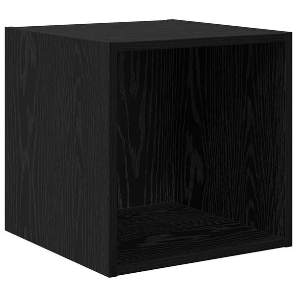TV-tasosetti 3 pcs Musta tammi Seinäkiinnitettävä. Tekninen puu