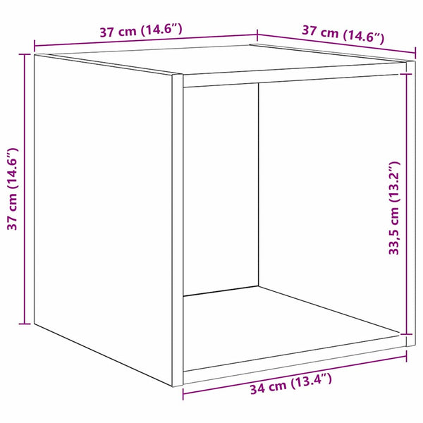 3 osan TV-tasosetti Artisan tammeasta Tekninen puu
