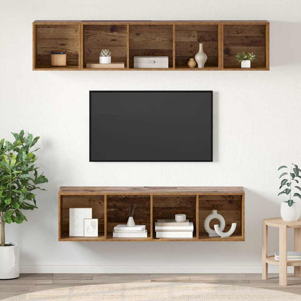TV-tasosetti 4 kpl Vanha Puu Tekninen puu