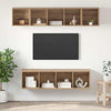Tekninen puu TV-tasosetti 4 pcs Artisan tammi