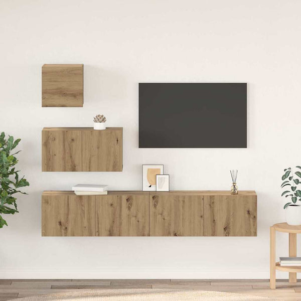 TV-tasosetti 4 kpl Artisan tammi Tekninen puu