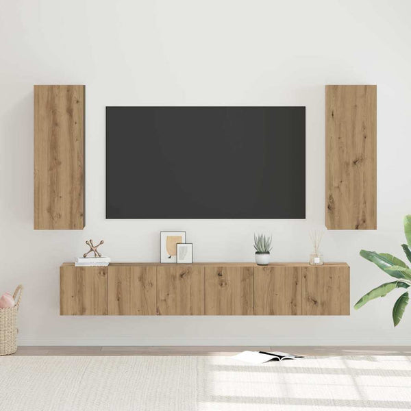 TV-tasosetti 5 pcs artesaani tammi Tekninen puu