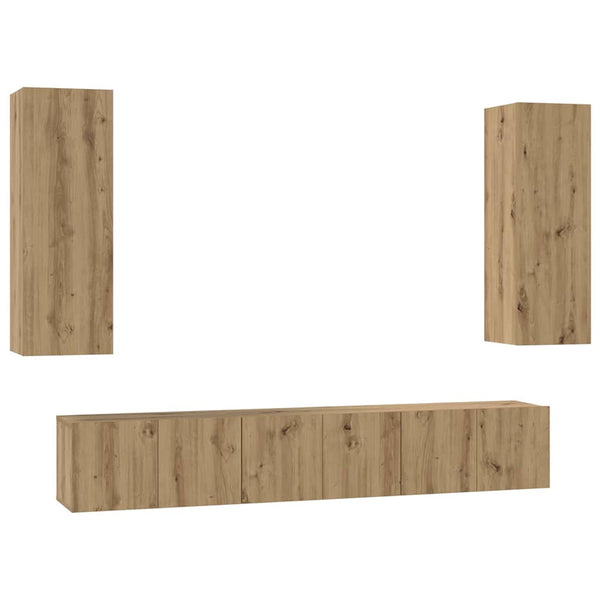 TV-tasosetti 5 pcs artesaani tammi Tekninen puu