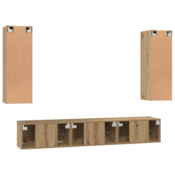 TV-tasosetti 5 pcs artesaani tammi Tekninen puu