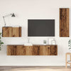 Seinä TV Kaappi 4 pcs Vanha puu 200 x 30 x 30 cm Käsitelty puu