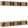 Artesaani tammi TV-tasosetti 6 pcs Tekninen puu