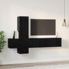 TV-tasosetti 5 pcs Musta tammi 181 x 30 x 120 cm Tekninen puu