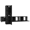 TV-tasosetti 5 pcs Musta tammi 181 x 30 x 120 cm Tekninen puu