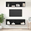 TV-tasosetti 2 pcs Musta tammi. 37 x 37 x 142,5 cm Tekninen puu