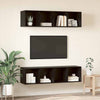 TV-tasosetti 2 pcs Musta tammi. 37 x 37 x 142,5 cm Tekninen puu