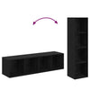 TV-tasosetti 2 pcs Musta tammi. 37 x 37 x 142,5 cm Tekninen puu
