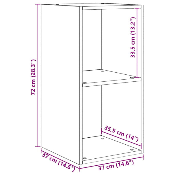 4 osaa TV-tasosetti Artisan tammi 37 x 37 x 72 cm Tekninen puu