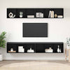 TV-tasosetti 4 pcs Musta tammi. 37 x 37 x 107,5 cm Tekninen puu
