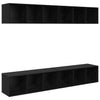 TV-tasosetti 4 pcs Musta tammi. 37 x 37 x 107,5 cm Tekninen puu