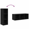 TV-tasosetti 4 pcs Musta tammi. 37 x 37 x 107,5 cm Tekninen puu