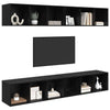 TV-tasosetti 4 pcs Musta tammi. 37 x 37 x 107,5 cm Tekninen puu