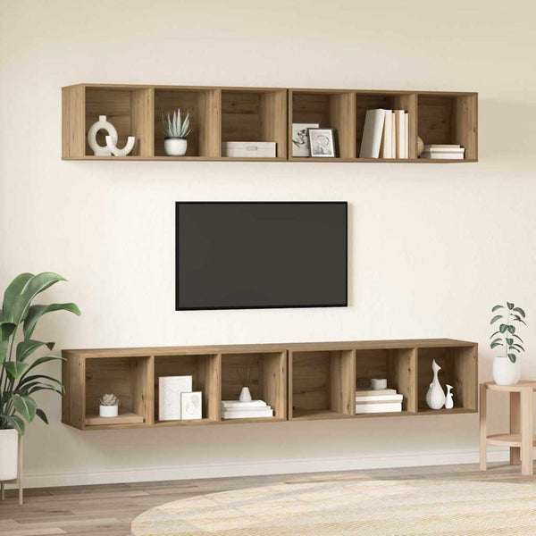 TV-tasosetti 4 pcs Artisan tammi 37 x 37 x 107,5 cm