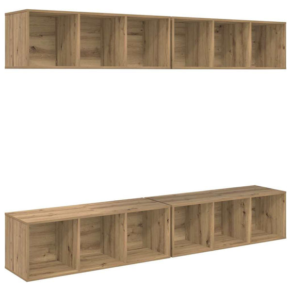 TV-tasosetti 4 pcs Artisan tammi 37 x 37 x 107,5 cm