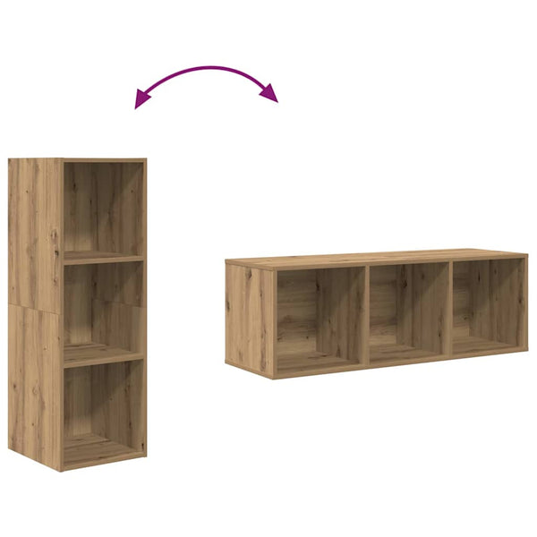 TV-tasosetti 4 pcs Artisan tammi 37 x 37 x 107,5 cm