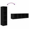 TV-kaappi 2 pcs Musta 37 x 37 x 142.5 cm Tekninen puu