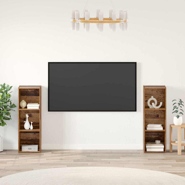 TV-tasosetti 2 pcs Vanha Puu 107 x 35 x 37 cm Tekninen puu