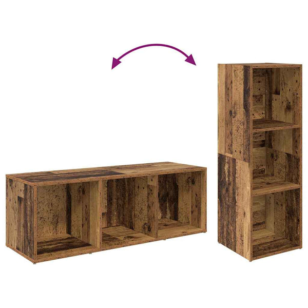 TV-tasosetti 2 pcs Vanha Puu 107 x 35 x 37 cm Tekninen puu