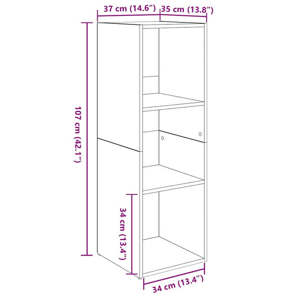 TV-tasosetti 2 pcs Vanha Puu 107 x 35 x 37 cm Tekninen puu