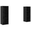 TV-tasosetti 2 pcs Musta tammi. 107 x 35 x 37 cm Tekninen puu
