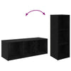 TV-tasosetti 2 pcs Musta tammi. 107 x 35 x 37 cm Tekninen puu