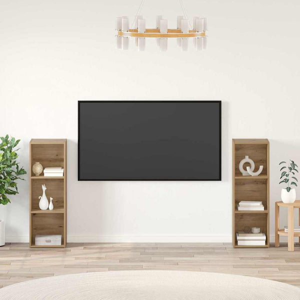 TV-tasosetti 2 pcs Artisan tammi 107 x 35 x 37 cm Tekninen puu