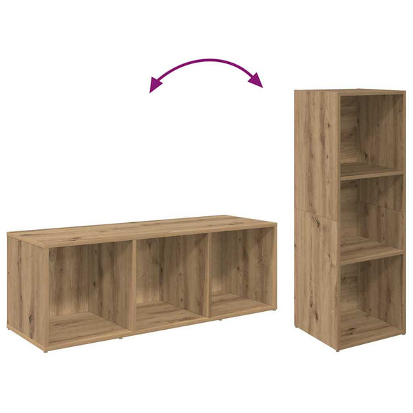TV-tasosetti 2 pcs Artisan tammi 107 x 35 x 37 cm Tekninen puu