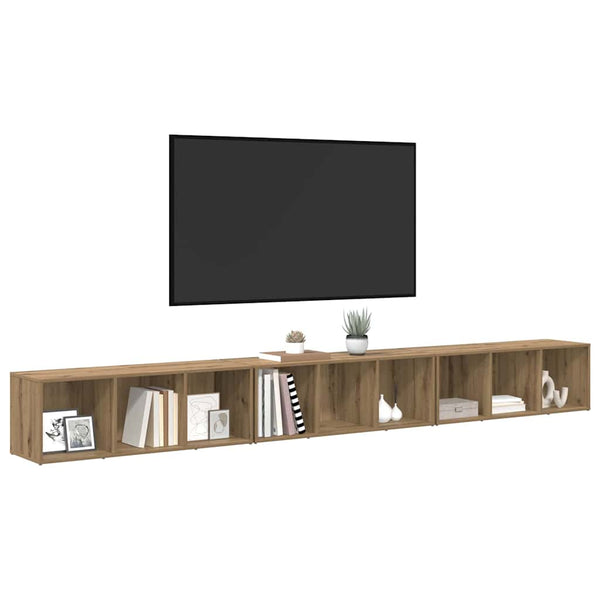 TV-tasosetti 3 pcs Artisan tammi 37 x 35 x 107,5 cm