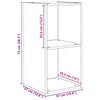 TV-tasosetti 2 pcs Vanha Puu 37 x 37 x 72 cm Tekninen puu