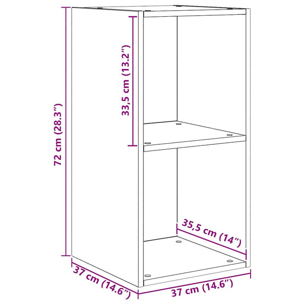 TV-tasosetti 2 pcs Vanha Puu 37 x 37 x 72 cm Tekninen puu