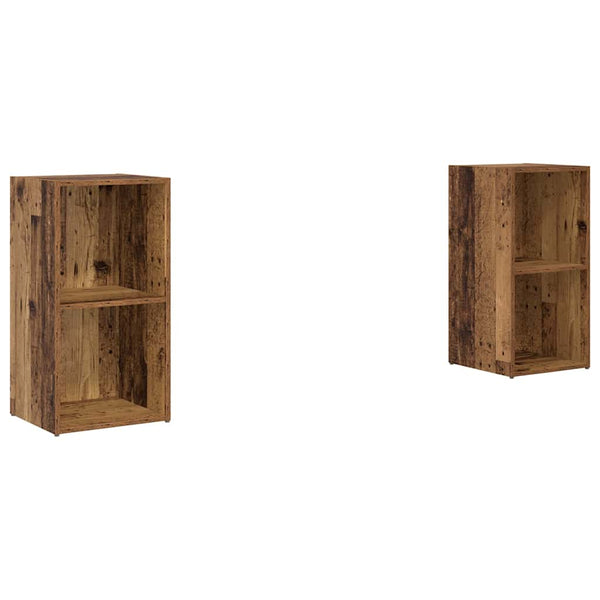 TV-tasosetti 2 pcs Vanha Puu 72 x 35 x 36,5 cm Tekninen puu