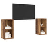 TV-tasosetti 2 pcs Vanha Puu 72 x 35 x 36,5 cm Tekninen puu