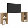 TV-tasosetti 2 pcs Artisan tammi 72 x 35 x 36,5 cm Tekninen puu