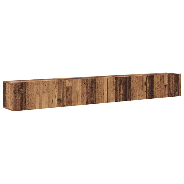TV-tasosetti 4 pcs Vanha Puu 60 x 30 x 30 cm Tekninen puu