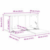 TV-tasosetti 4 pcs Vanha Puu 60 x 30 x 30 cm Tekninen puu