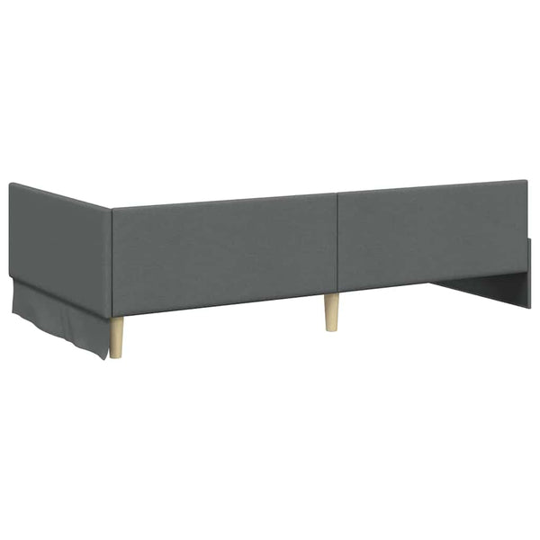 Kulmavuoteen runko Tumma harmaa 100 x 203 cm kangas